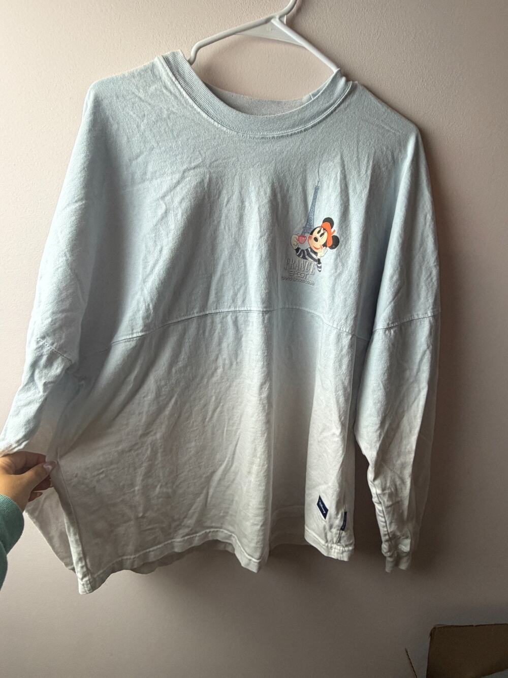 Disney EPCOT France Minnie Mouse La Vie en Rose Long Sleeve Shirt Paris